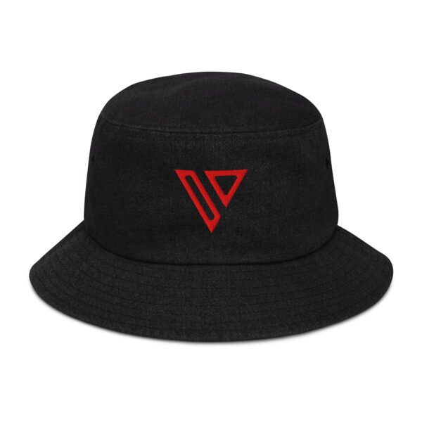 V Denim Bucket Hat | *limited holiday edition red logo*