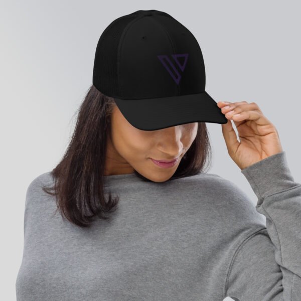 V Trucker Cap | black/purple - Image 2